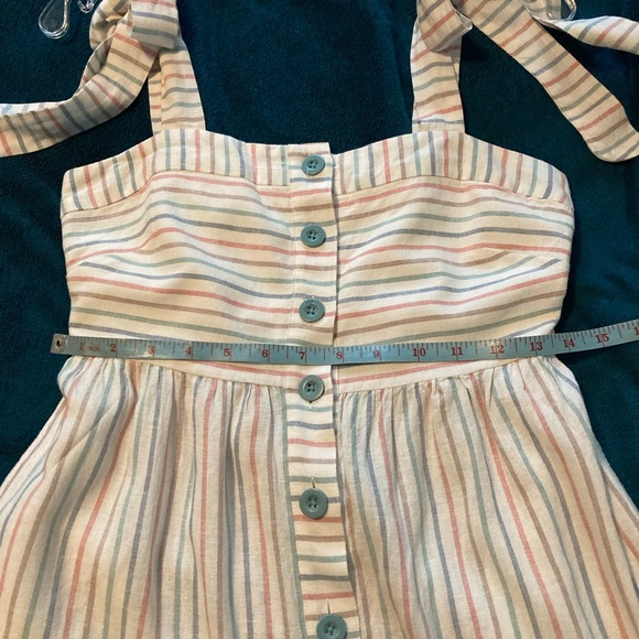 Gal Meets Glam Connie Shoulder Tie Buttoned Front Midi Sundress - Picture 8 of 9